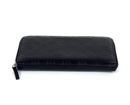 Gucci Guccissima Zip Around Long Wallet Black 4