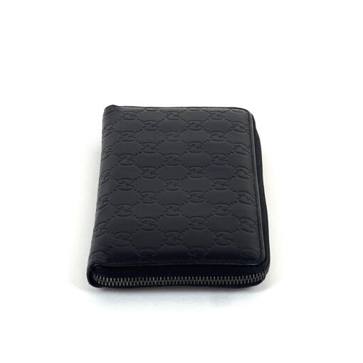 Gucci Guccissima Zip Around Long Wallet Black 5