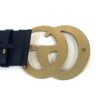 Gucci Marmont 3″ Extra Wide Black Leather Belt Double G Size 85 #2 11