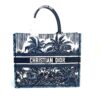 CHRISTIAN DIOR Canvas Embroidered Large Palm Tree Toile De Jouy Book Tote Blue Multicolor 11