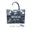 CHRISTIAN DIOR Canvas Embroidered Large Palm Tree Toile De Jouy Book Tote Blue Multicolor 3