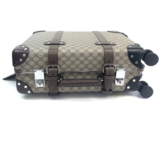 Gucci Supreme Monogram Globe-Trotter Carry-On Brown Limited Edition 14