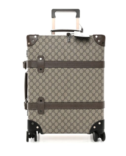 Gucci Supreme Monogram Globe-Trotter Carry-On Brown Limited Edition