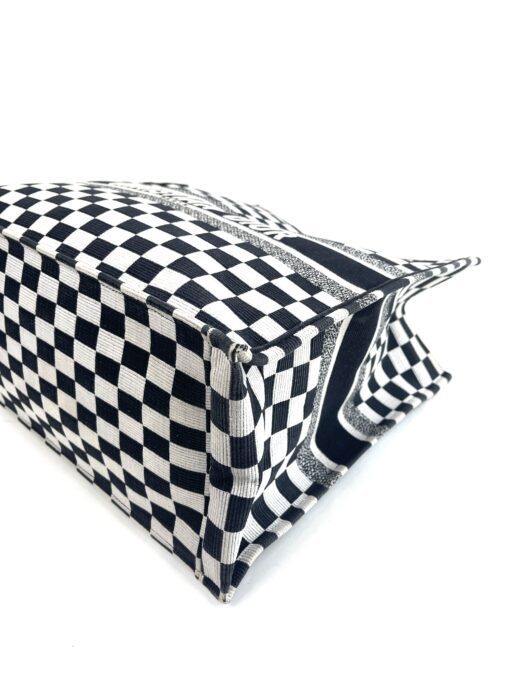 Christian Dior Large Book Tote Black and White Checkered 14