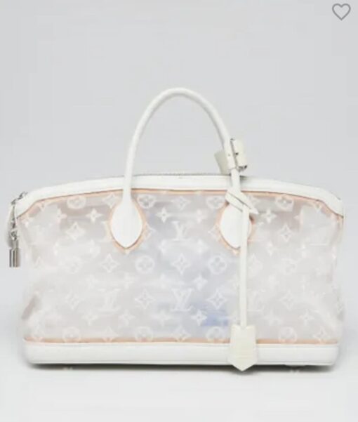 Louis Vuitton White Monogram Mesh Transparence Lock It East-West