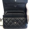 CHANEL Black Classic Wallet On Chain WOC Crossbody Lambskin SHW (Copy) 2
