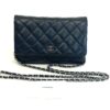 CHANEL Black Classic Wallet On Chain WOC Crossbody Lambskin SHW (Copy) 4