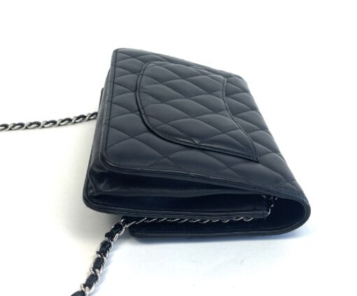 CHANEL Black Classic Wallet On Chain WOC Crossbody Lambskin SHW 20