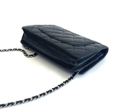 CHANEL Black Classic Wallet On Chain WOC Crossbody Lambskin SHW 21