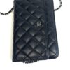 CHANEL Black Classic Wallet On Chain WOC Crossbody Lambskin SHW (Copy) 15