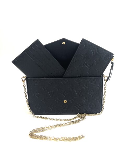 Louis Vuitton Black Empreinte Felicie Crossbody With 2 Inserts