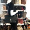 YSL Saint Laurent College Large Quilted Black Leather V-Flap Shoulder Bag Silver (Copy) 2