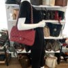 Chanel Caviar Quilted Jumbo Double Flap Deep Red Silver Series 14 3