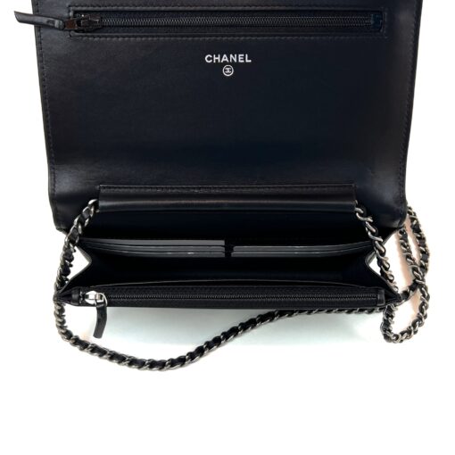 Chanel Calf Signe Chain Logo Flap WOC Black Crossbody 2019 9