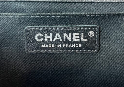 Chanel Black Caviar Whipstitch 10″ Boy Bag Ruthenium Hardware 6