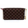 Louis Vuitton Damier Ebene Pochette Felicie Crossbody with Cerise Red Interior 4