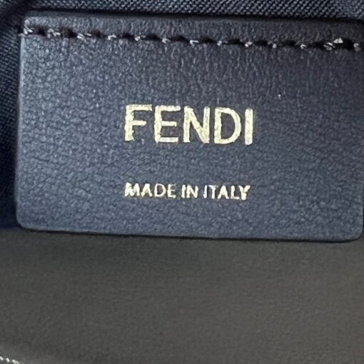 Fendi Vitello King Tamponato Logo Embossed Medium Wallet On Chain Tarfuto Taupe - Image 7