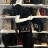 BURBERRY Goatskin Vintage Check Mini D-Ring Bag Black Crossbody 2