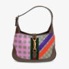 Gucci Supreme Monogram Azalea Calfskin Print Web Small Jackie 1961 Hobo Multicolor 4