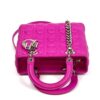 Christian Dior Lady Dior Medium Lambskin Cannage Hot Pink Silver (Copy) 13