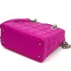 Christian Dior Lady Dior Medium Lambskin Cannage Hot Pink Silver (Copy) 11