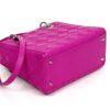 Christian Dior Lady Dior Medium Lambskin Cannage Hot Pink Silver (Copy) 10