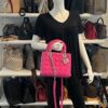 Christian Dior Lady Dior Medium Lambskin Cannage Hot Pink Silver (Copy) 4