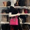 Christian Dior Lady Dior Medium Lambskin Cannage Hot Pink Silver (Copy) 8