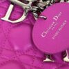 Christian Dior Lady Dior Medium Lambskin Cannage Hot Pink Silver (Copy) 9