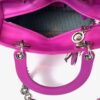 Christian Dior Lady Dior Medium Lambskin Cannage Hot Pink Silver (Copy) 7
