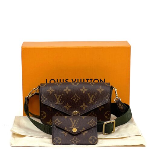 Louis Vuitton Monogram Felicie Strap and Go Khaki 3