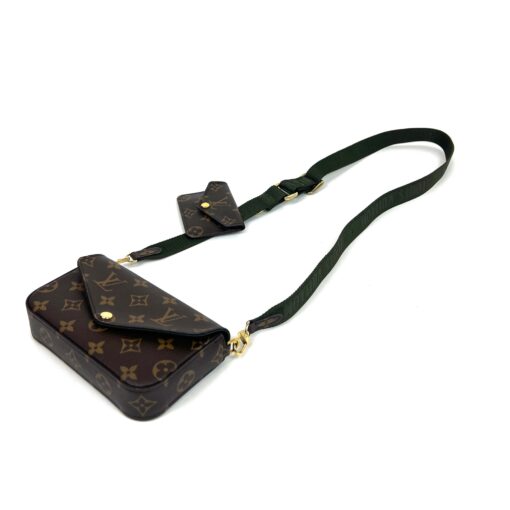 Louis Vuitton Monogram Felicie Strap and Go Khaki - Image 17