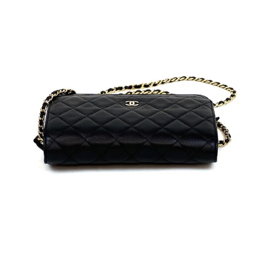 CHANEL Black Caviar Wallet On Chain WOC Shoulder Bag Crossbody GHW 11