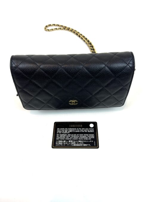 CHANEL Black Caviar Wallet On Chain WOC Shoulder Bag Crossbody GHW 6