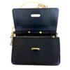 Burberry Goatskin Cotton Canvas Vintage Check D-Ring Mini Bag Black Antique Yellow 6