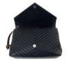 YSL Saint Laurent College Large Quilted Black Leather V-Flap Shoulder Bag Silver (Copy) 16