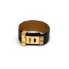 Hermes Collier de Chien 24 Bracelet Medium Black Noir Rose Gold T3