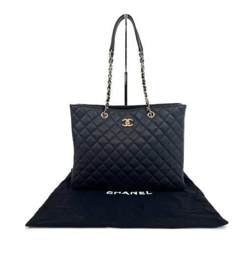 Chanel Black Caviar Classic Large Shopping Tote GHW - Image 16