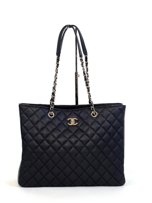 Chanel Black Caviar Classic Large Shopping Tote GHW