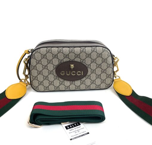 Gucci Supreme Monogram Web Neo Vintage Shoulder Bag Beige New Acero Crop 5