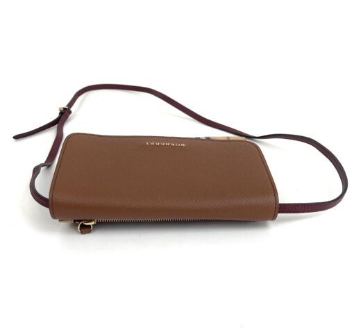 Burberry Haymarket Check Brown Flap Crossbody or Clutch - Image 15