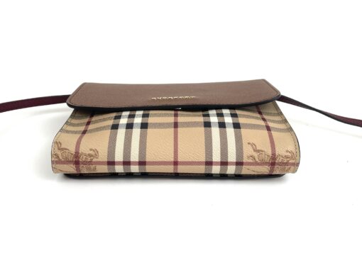 Burberry Haymarket Check Brown Flap Crossbody or Clutch 18