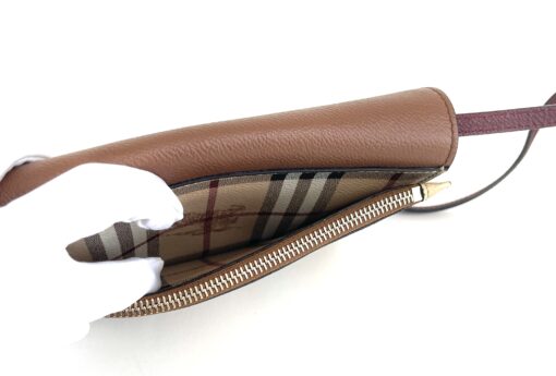 Burberry Haymarket Check Brown Flap Crossbody or Clutch - Image 21