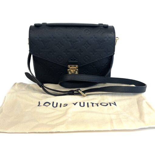 Louis Vuitton Monogram Empreinte Leather Pochette Metis Black Crossbody 4