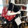 Louis Vuitton Monogram Giant Neverfull MM Rouge with Pouch 2