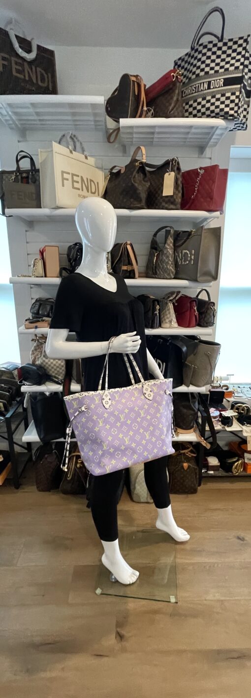 Louis Vuitton Monogram Giant Neverfull MM Pink Lilac With Pouch 3