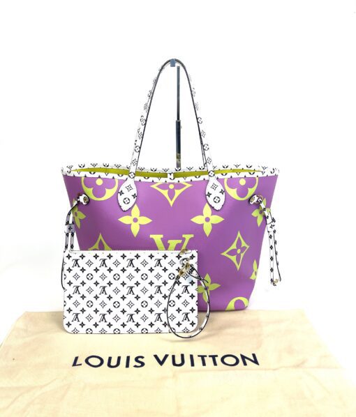 Louis Vuitton Monogram Giant Neverfull MM Pink Lilac With Pouch 4