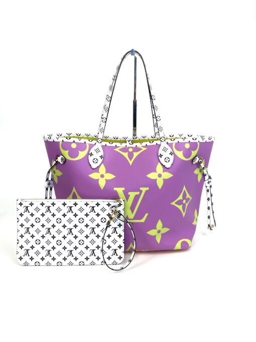 Louis Vuitton Monogram Giant Neverfull MM Pink Lilac With Pouch