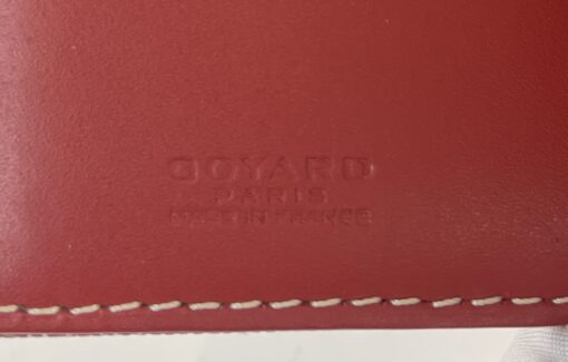 Goyard Goyardine Checkbook Wallet Red - Image 9