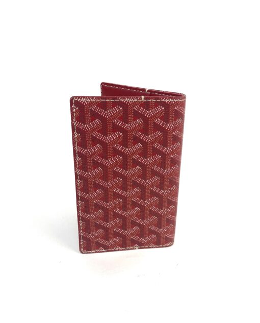 Goyard Goyardine Checkbook Wallet Red 2